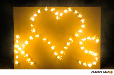Feuerwerk Herz Bild mit Buchstaben