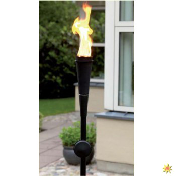 Garrtenfackel schwarz Aluminium