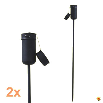 Garrtenfackel schwarz Robust